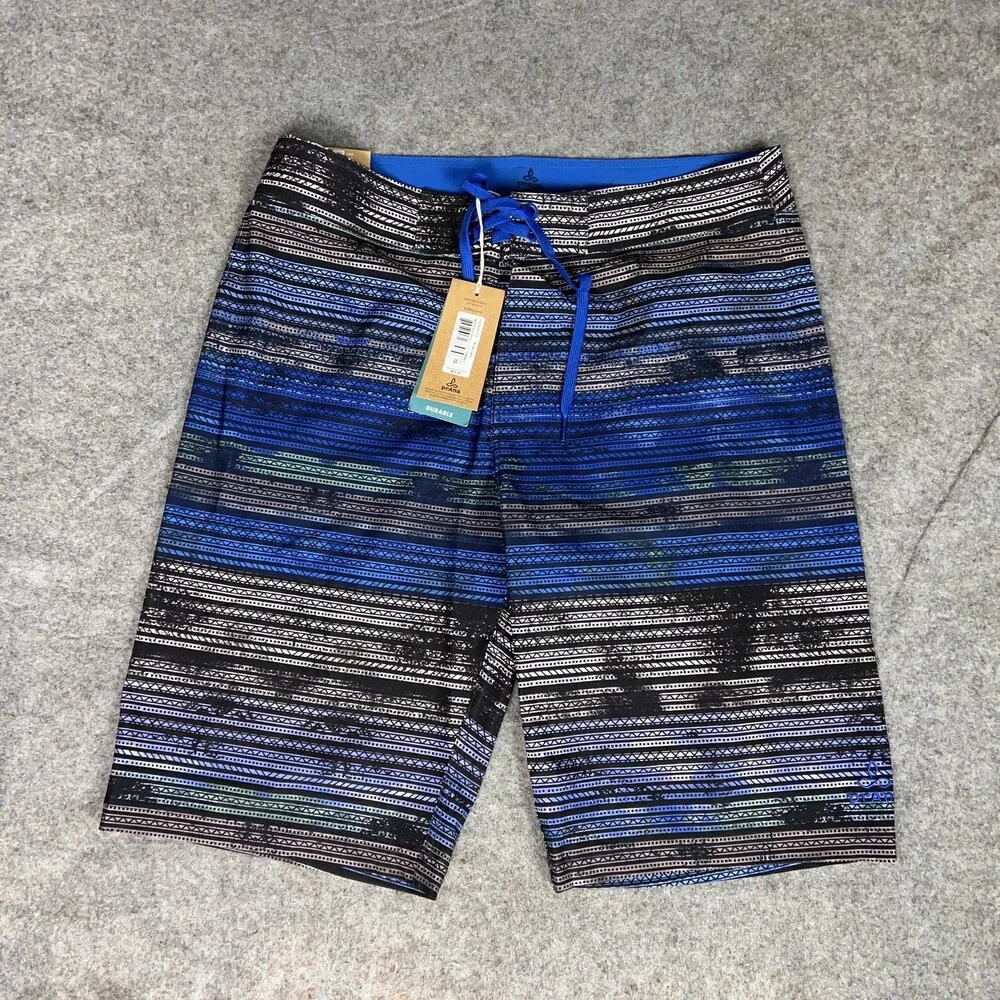 Prana Swim Suit Mens 32 Blue Cobo Boardshort 11